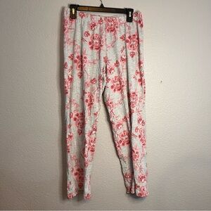 F&F Pink Floral Patterned Pajama pants size 8-10